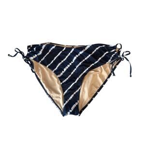 Swimsuits For All Blue & White Side Tie Bikini Bottom Women's Size 22 New